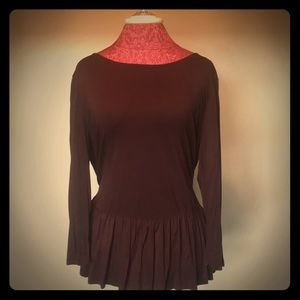 Ann Taylor long sleeve peplum shirt